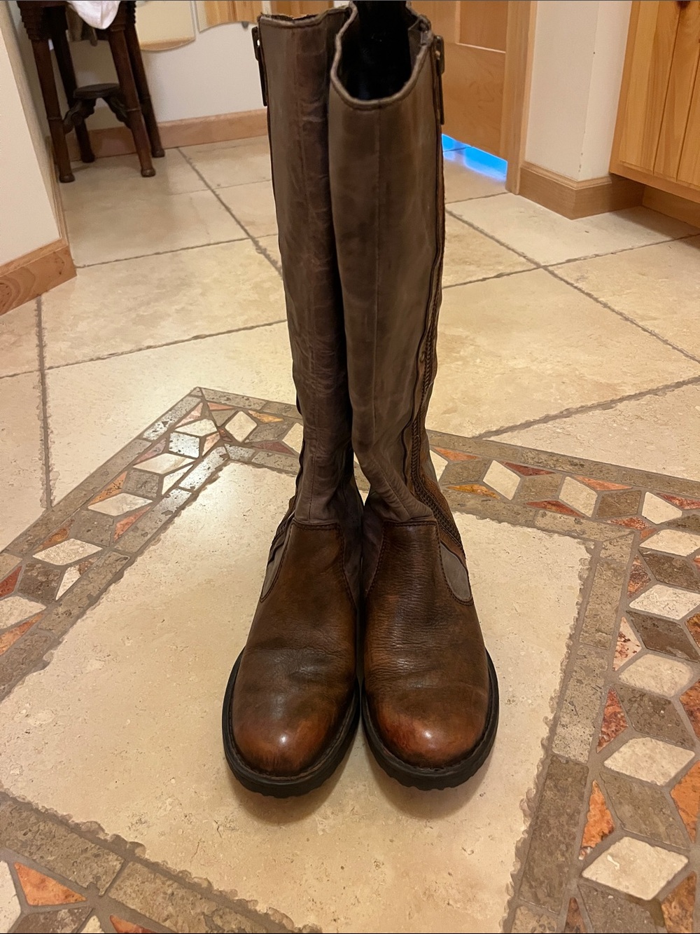 Born women Brown Tall Leather Riding Boots